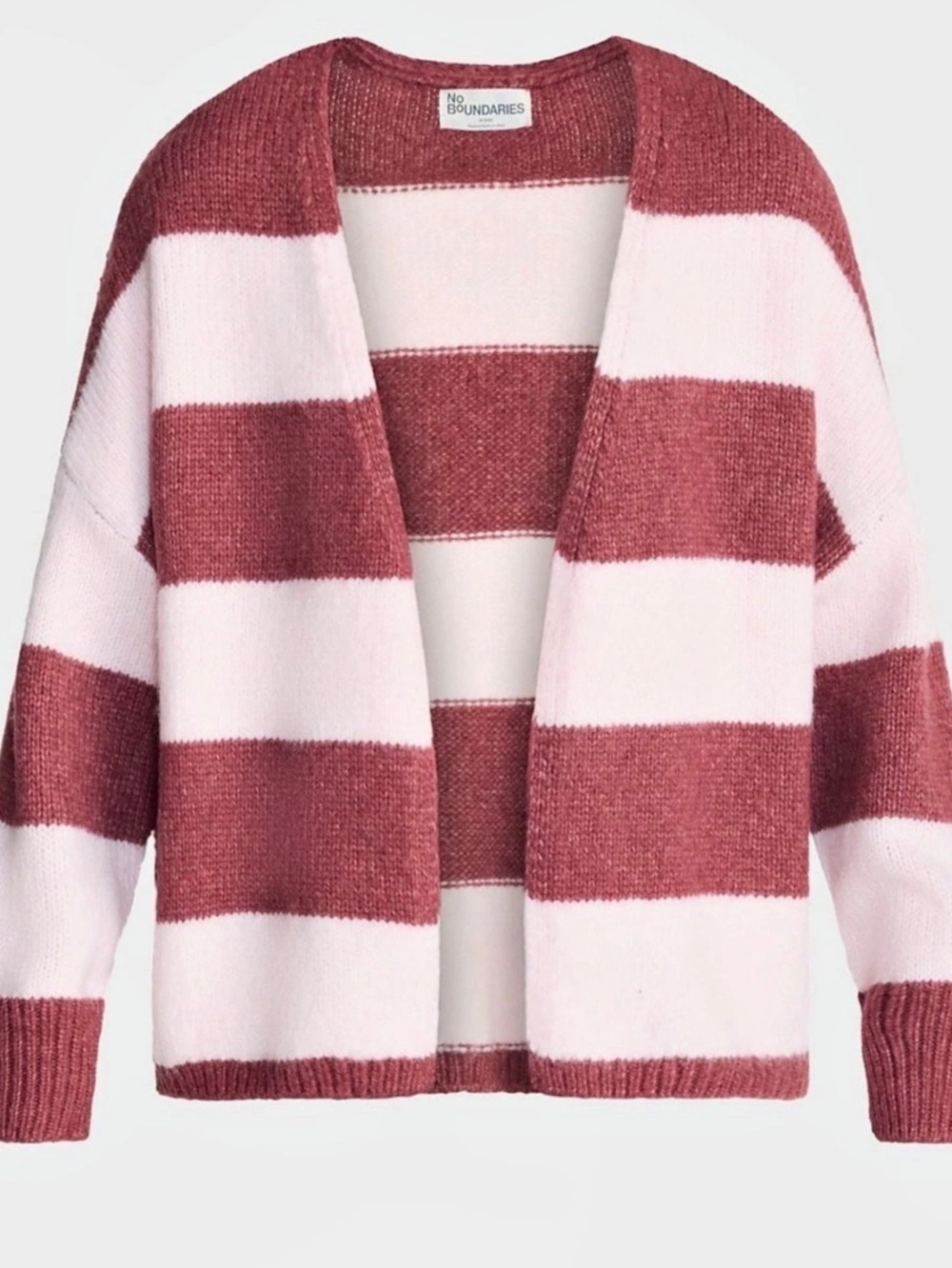 Boundaries Striped Cardigan in Pink & Red Like New
